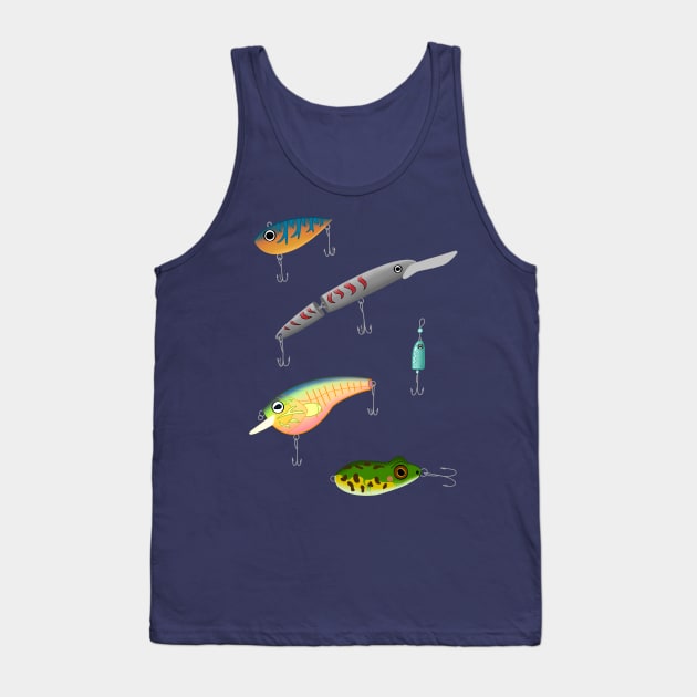 Fishing Lures Tank Top by madiwohl